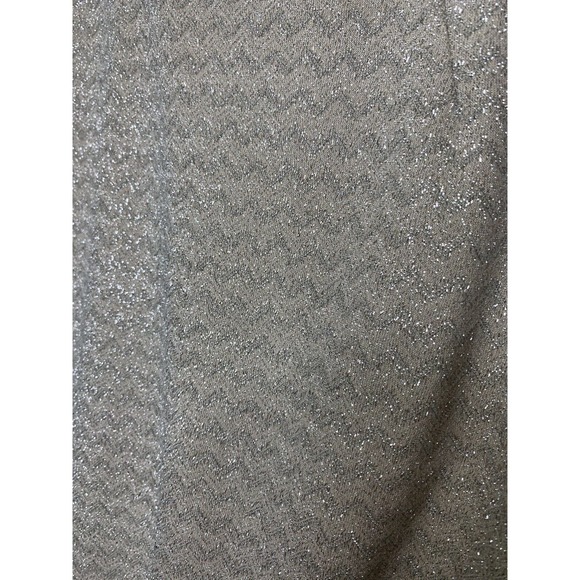 Mango suit metallic silver short sleeve blouse size xs - Picture 3 of 4
